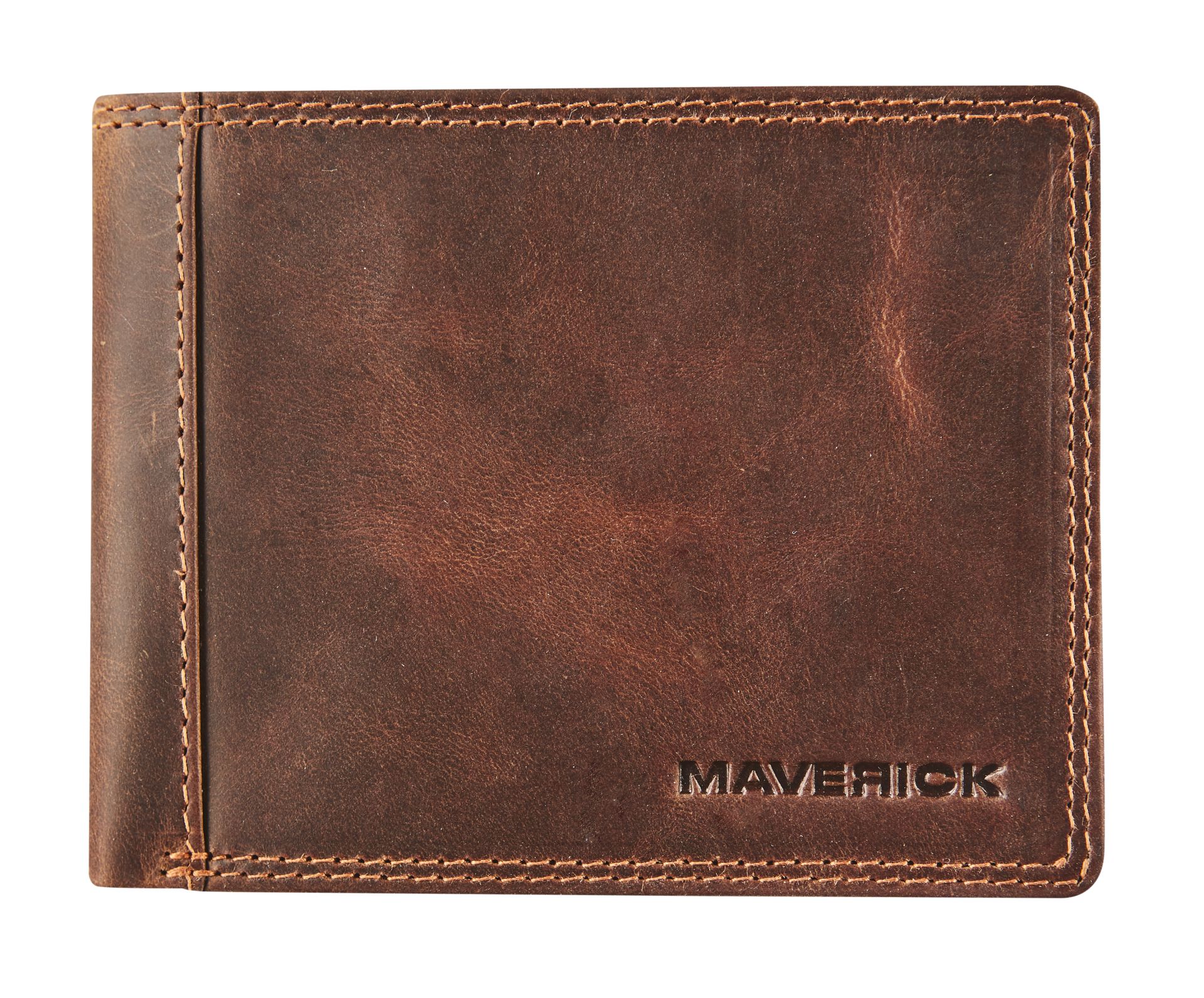 Maverick Billfold Heren The Original Bruin - Leder - RFID - met Kaartvakken