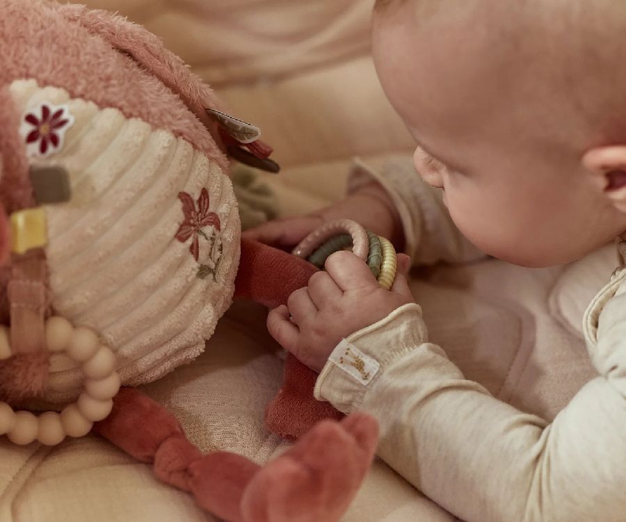 Little Dutch Activiteitenknuffel Flamingo Roze-Wit