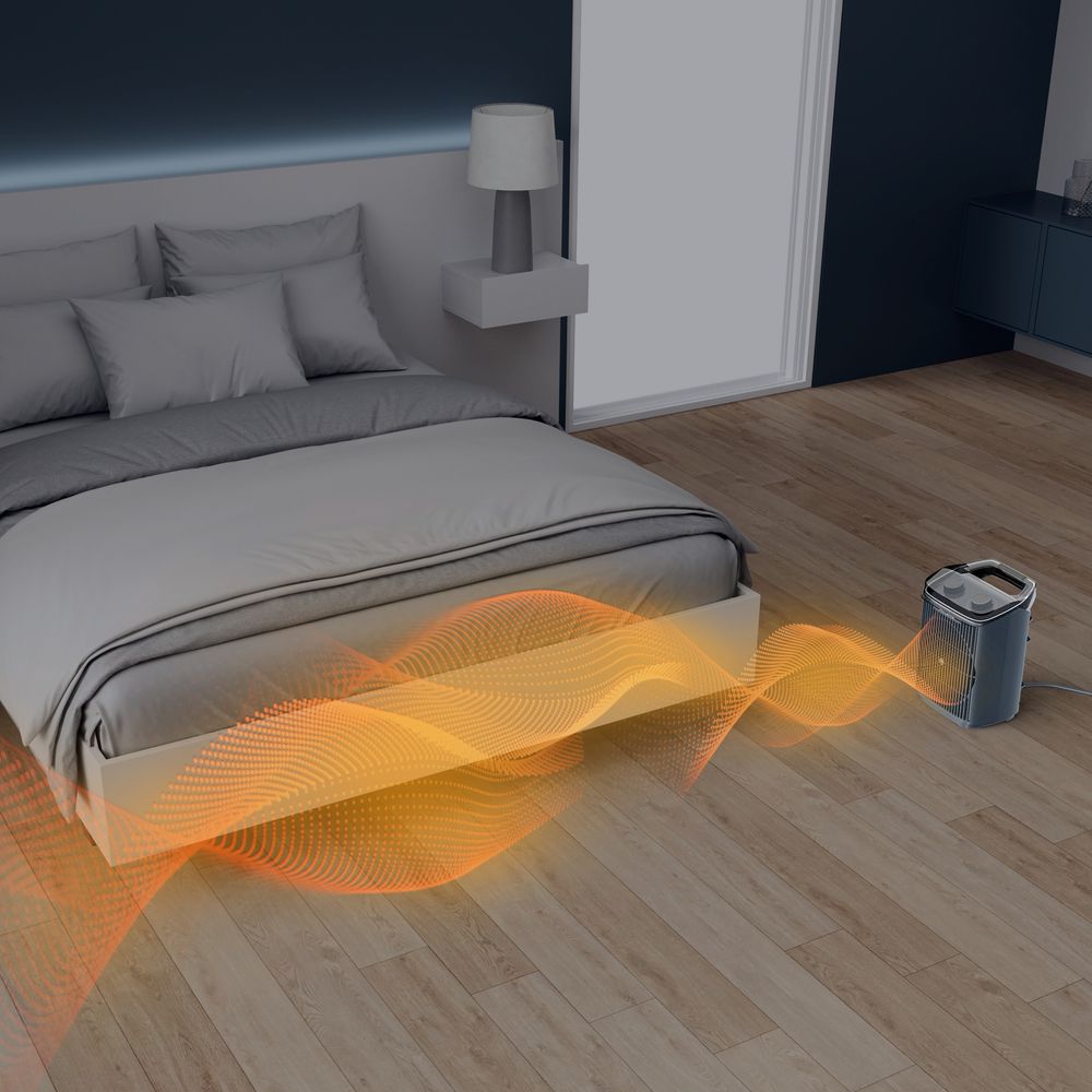 Rowenta Intence Comfort Aqua SO6551 1200-2400 Watt, Ventilatorkachel voor badkamer, Zwart
