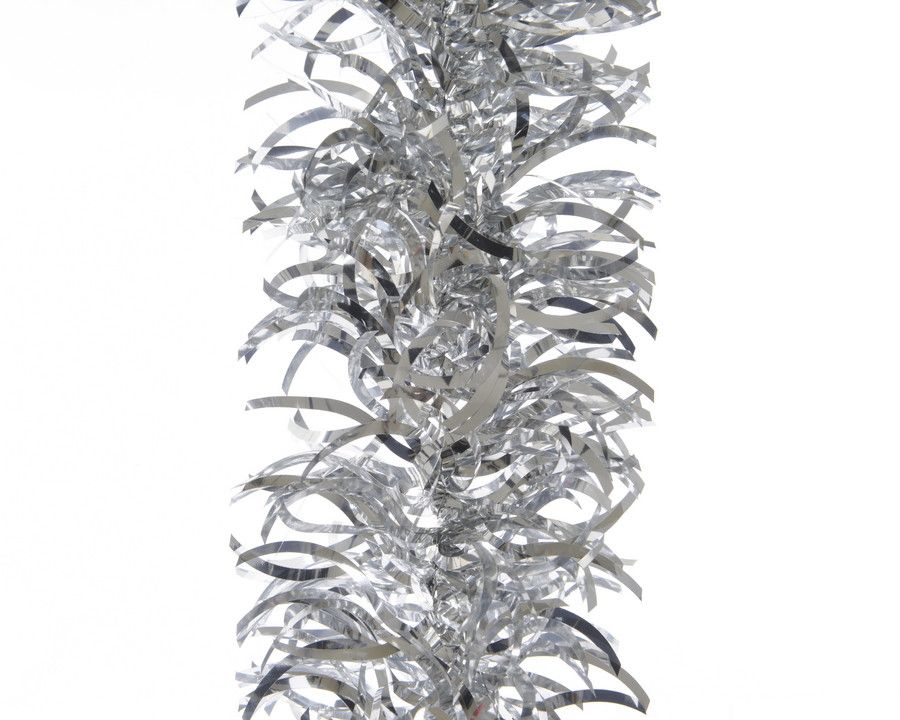 Guirlande Lametta Golf Glans Zilver 10x270cm