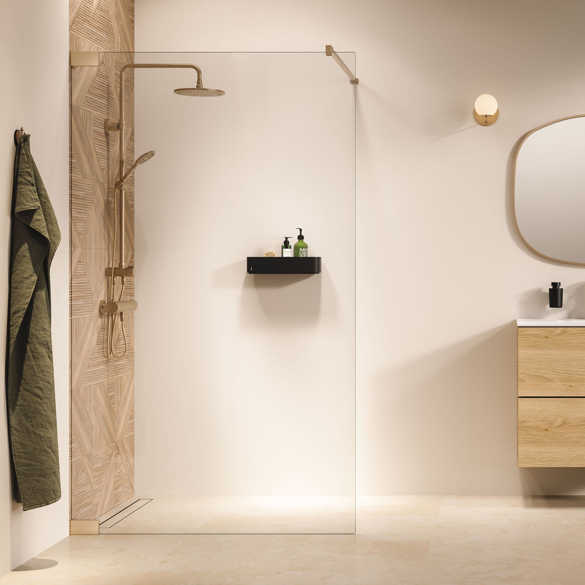 Tiger 2 Store Wandrek Douche Zwart