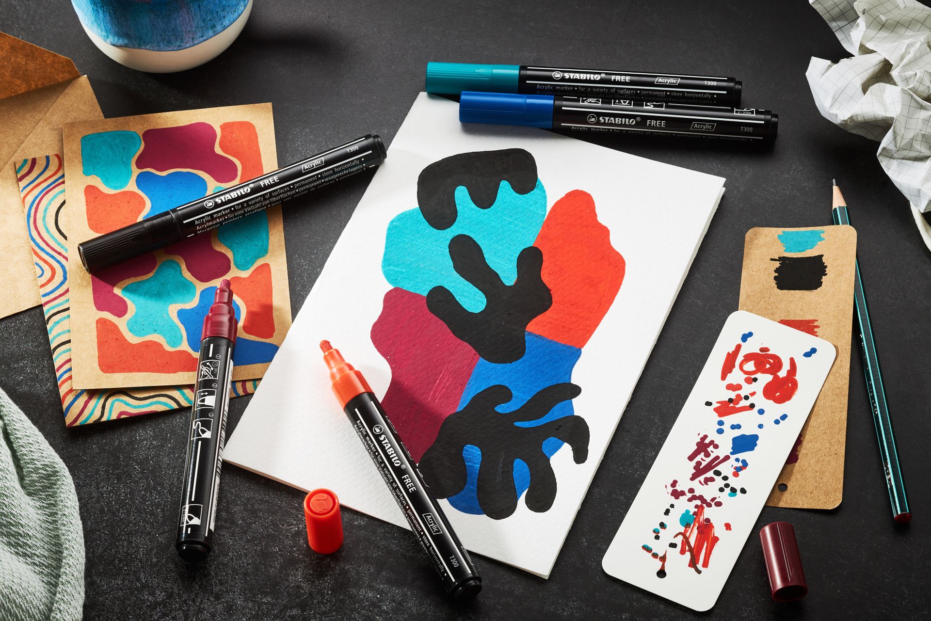 STABILO FREE Acryl Marker Arty T300 2-3 mm - 5 stuks