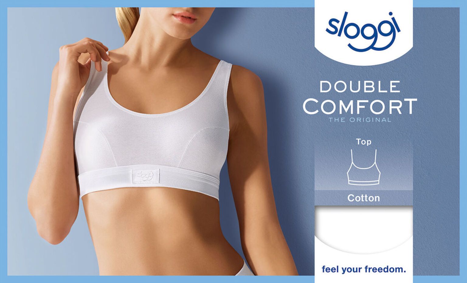 Sloggi Top Double Comfort Dames Wit maat 38