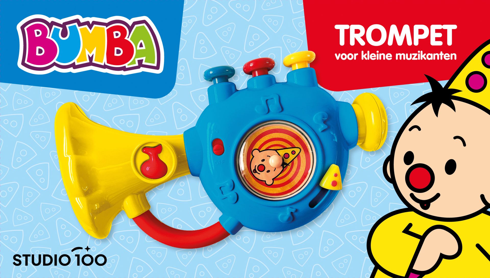Bumba Trompet Blauw 14x24 cm