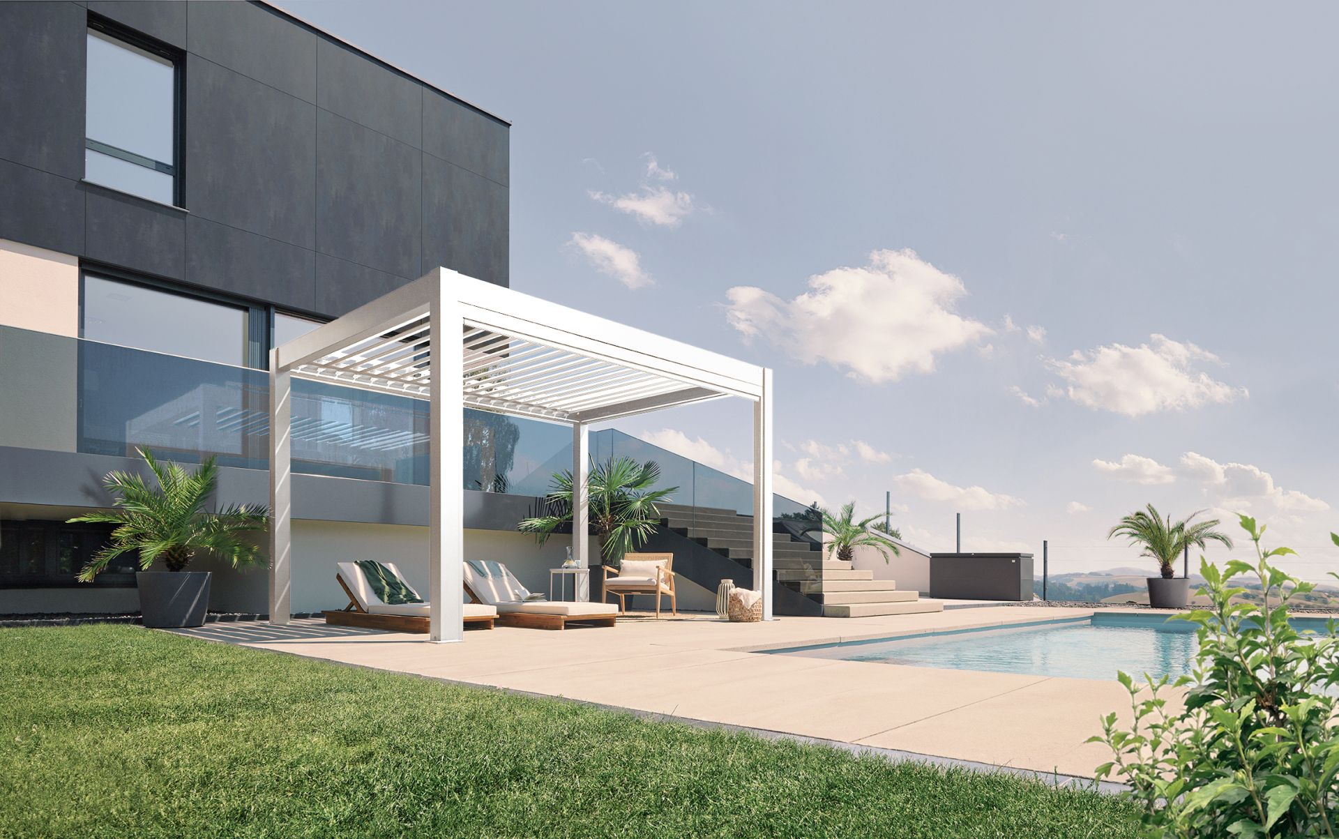 Biohort Pergola Metaal 4x3 m Wit