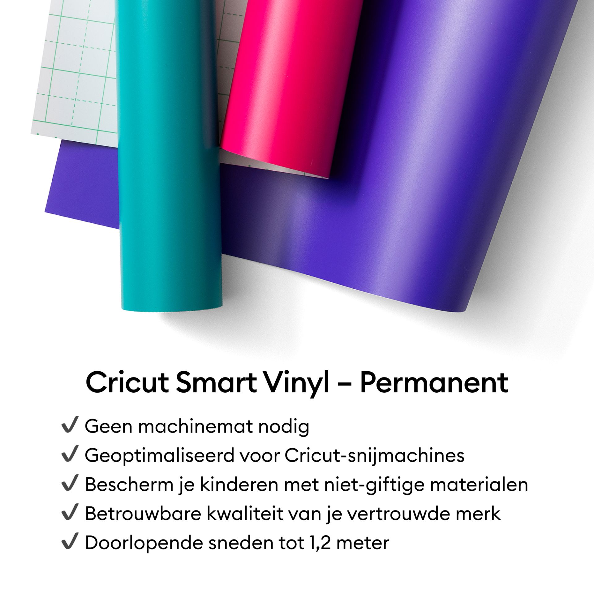 Cricut Joy Smart Vinyl Permanent 14x122cm - Wit (1 vel)