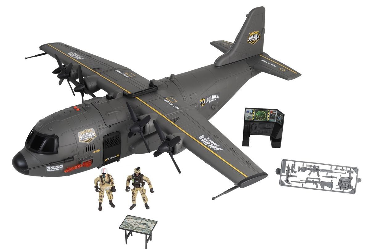 Soldier Force Hercules Cargovliegtuig speelset met licht en geluid