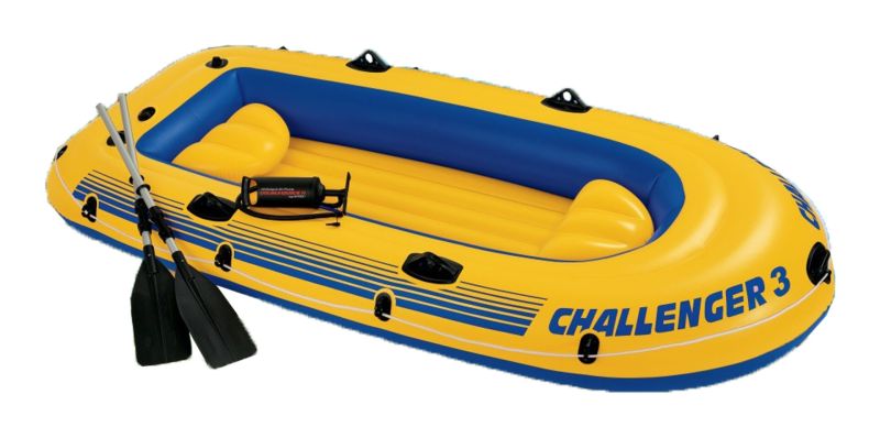 Intex Challenger 3 opblaasboot set Met peddels en pomp