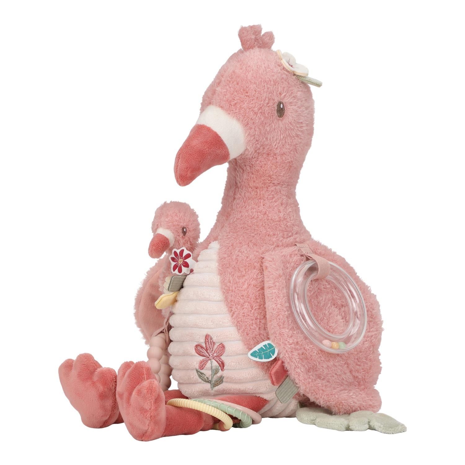Little Dutch Activiteitenknuffel Flamingo Roze-Wit