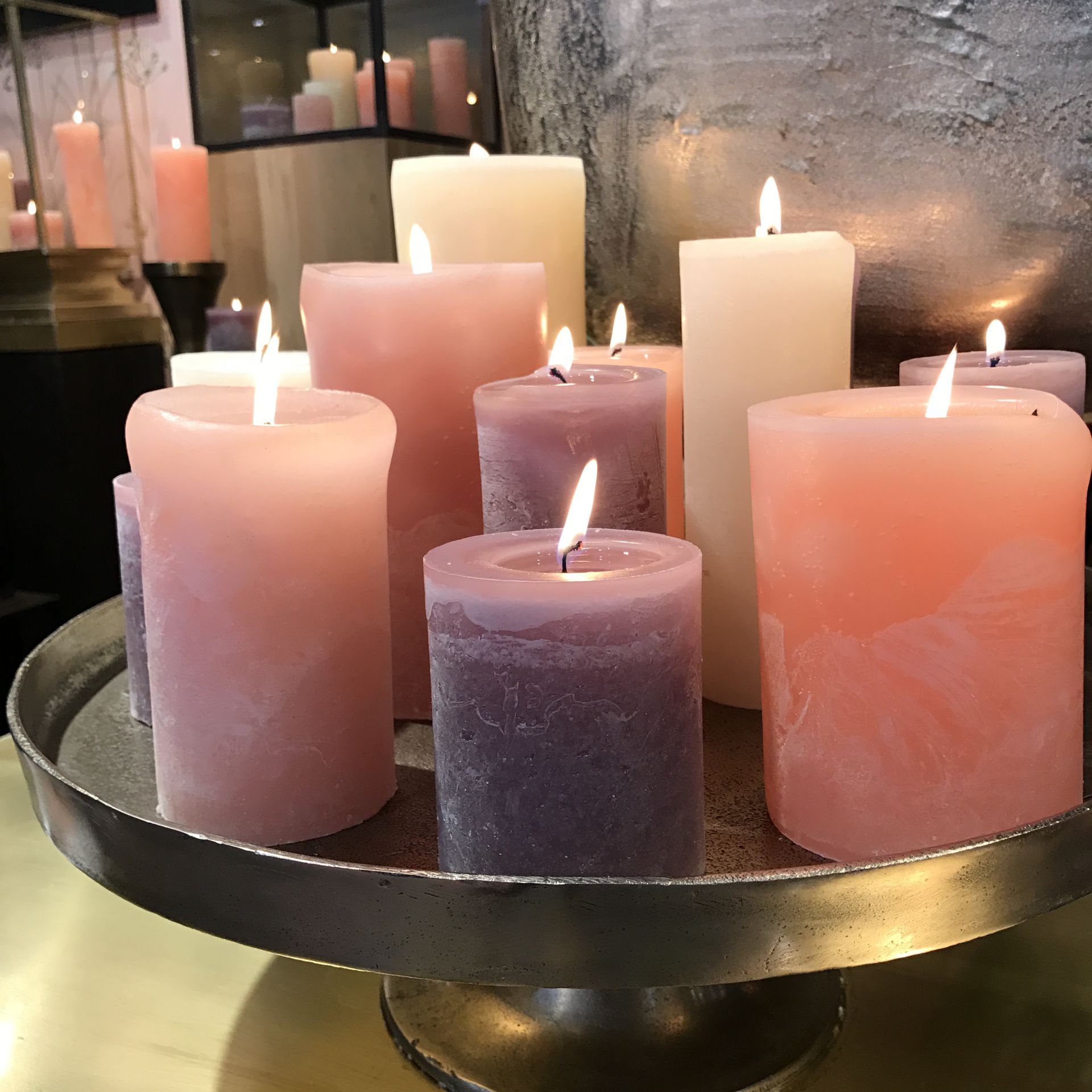Dekocandle Cilinderkaars 8.6x10 cm Taube mauve