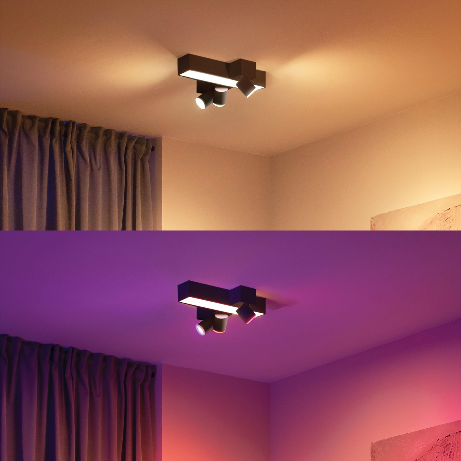 Philips Hue Plafondlamp Centris Zwart 3xGU10 5.7W White&Color Ambiance BT