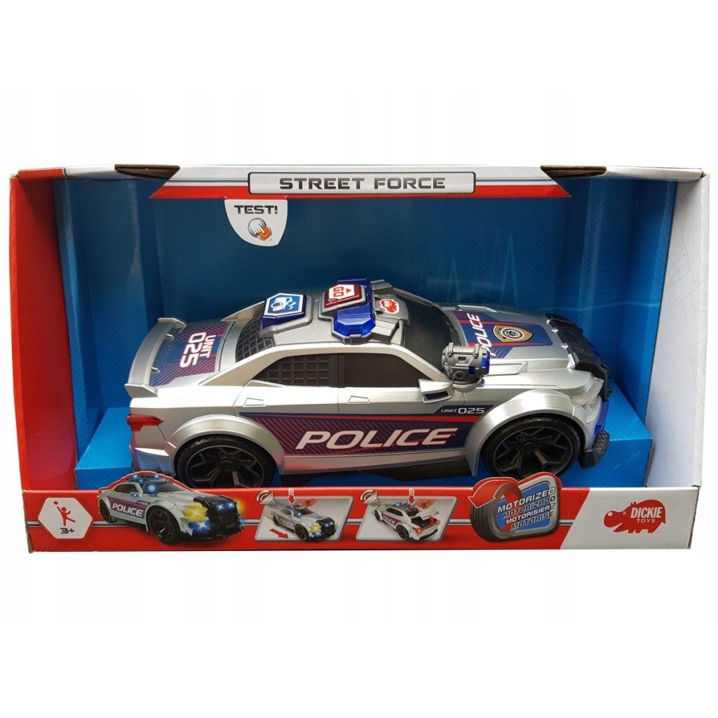 Street Force Politiewagen met licht en geluid, 33 cm