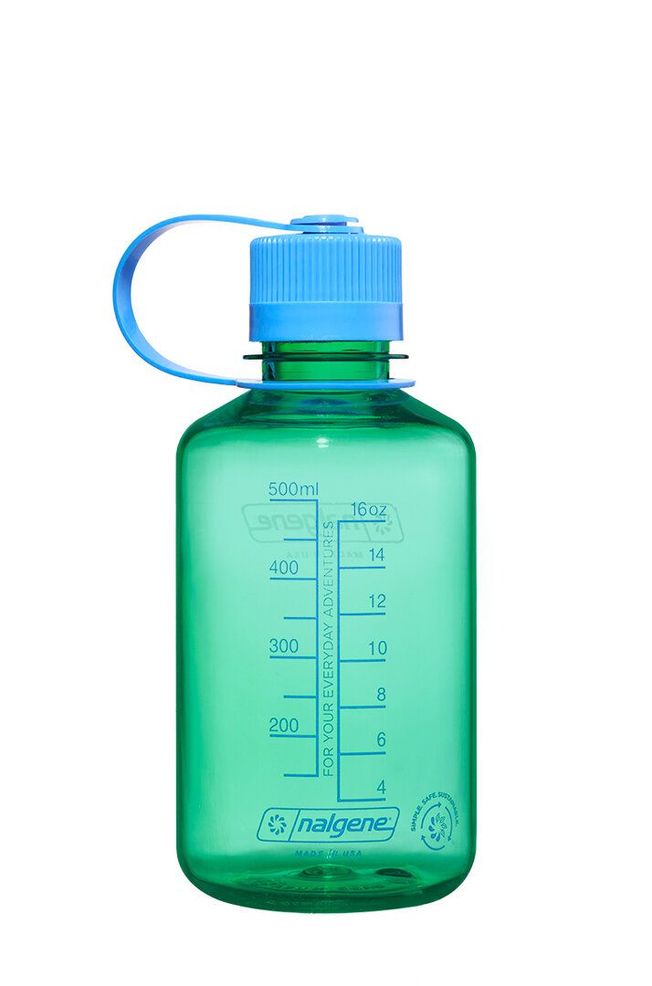 Nalgene Drinkfles Narrow-Mouth  500ml  Pastel Green Lekvrij - Vaatwas en Diepvriesbestendig