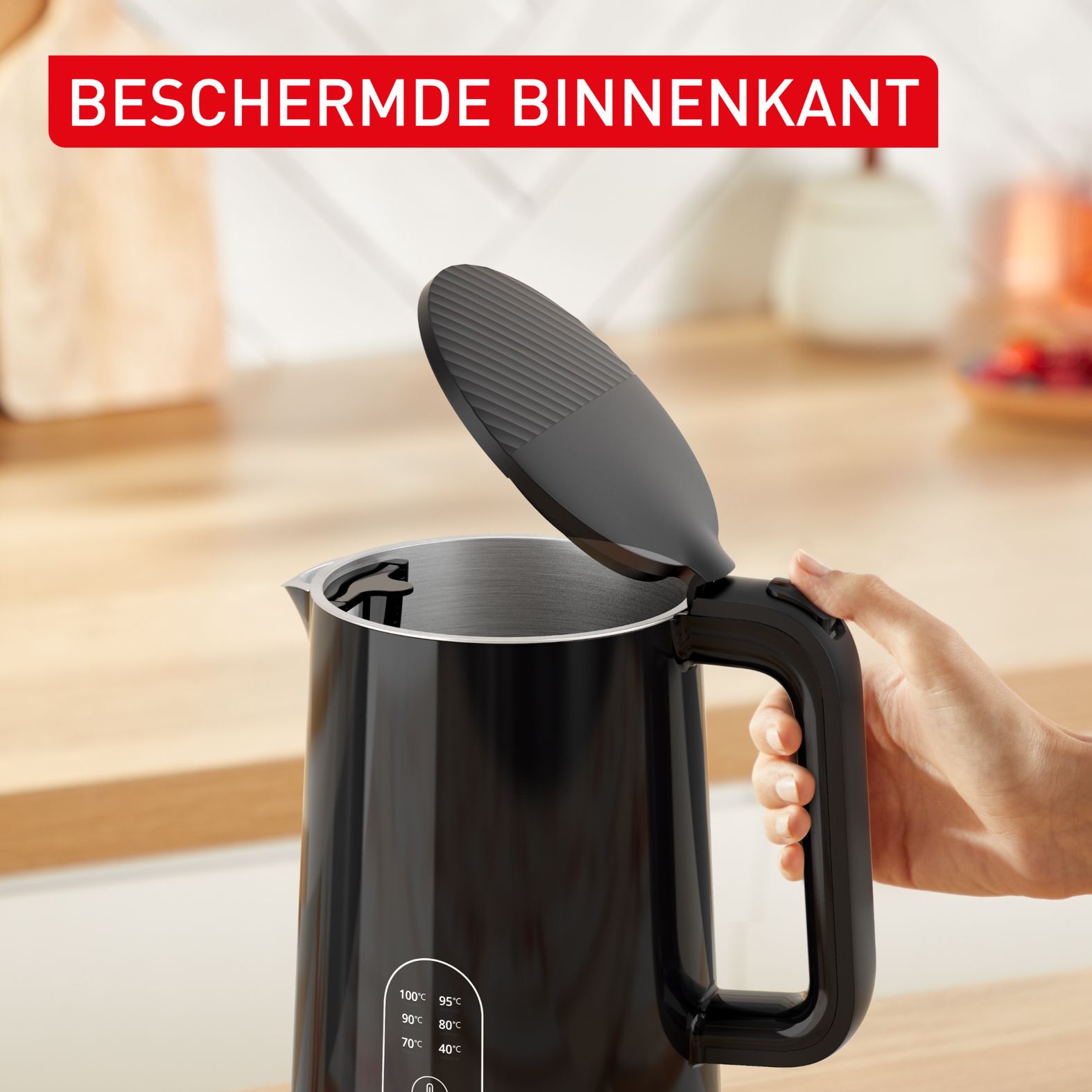 Tefal waterkoker KO6518E0 met Digitale Temperatuur Aanduiding, 1.5 L.