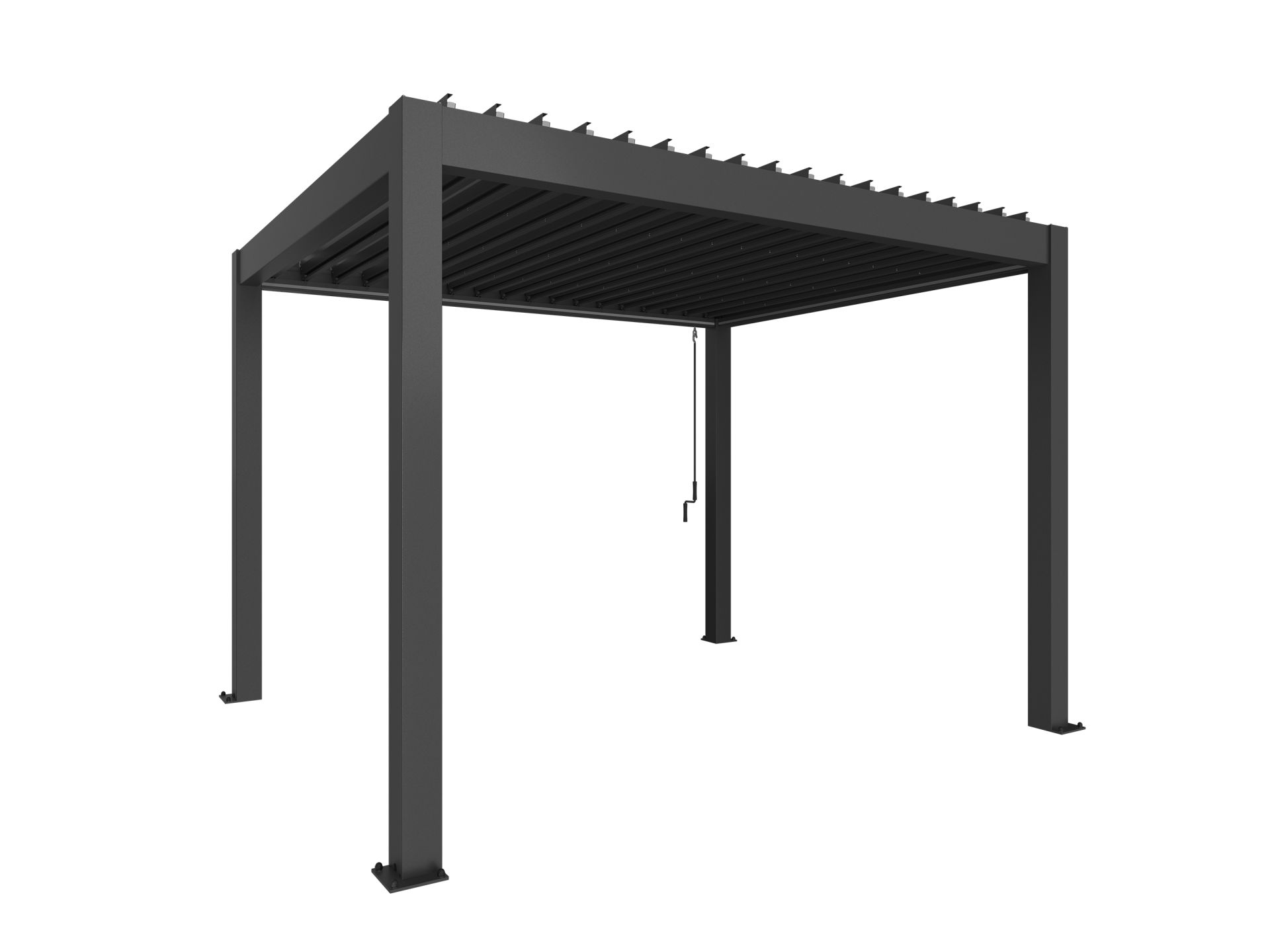 Biohort Pergola Metaal 3.5x3 m Donkergrijs