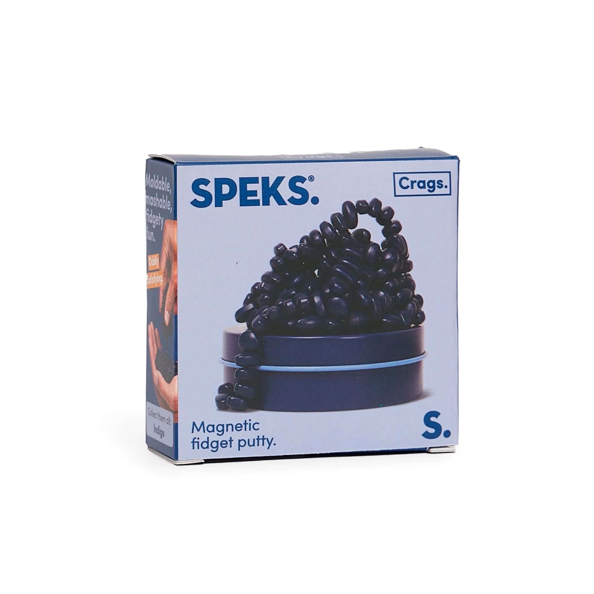 Speks Crags Mini Magnetic Fidget Putty Matte Indigo - 7x7x2.8 cm - Rare Earth Magnets