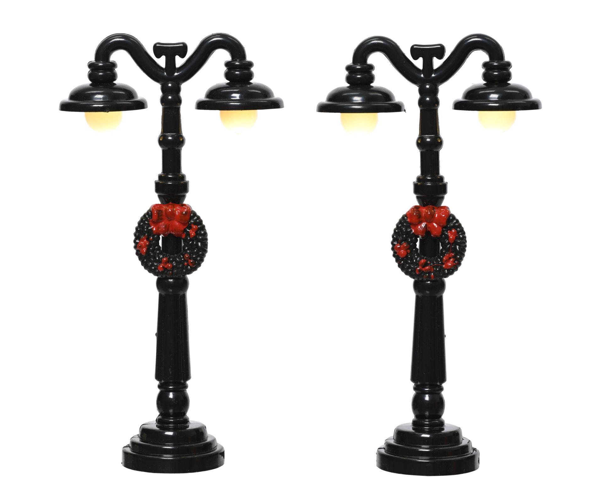 Lantaarn LED set 2 stuks - 6.5x3x12.3 cm - 2 leds