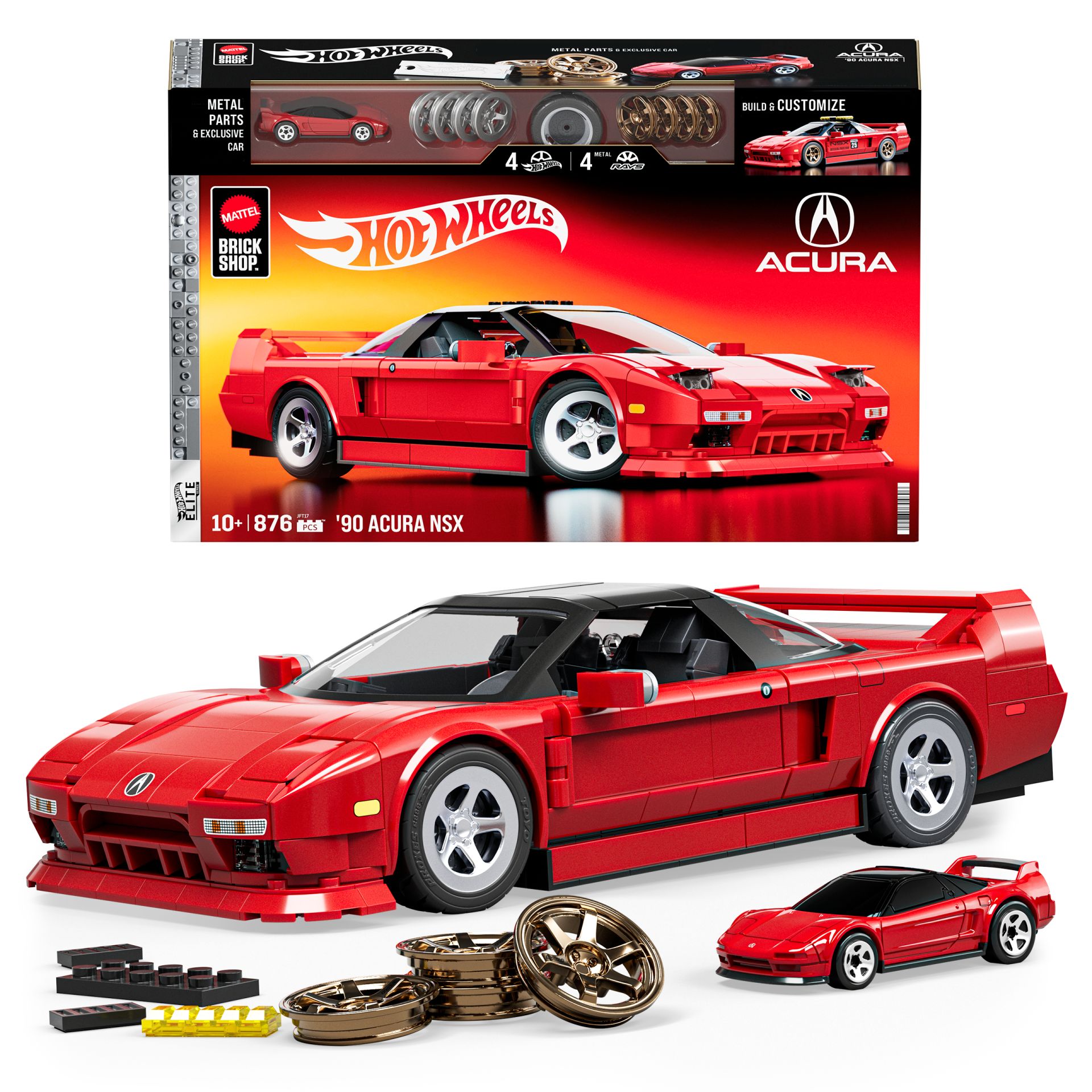 Mattel Brick Shop Hot Wheels 90 Acura NSX