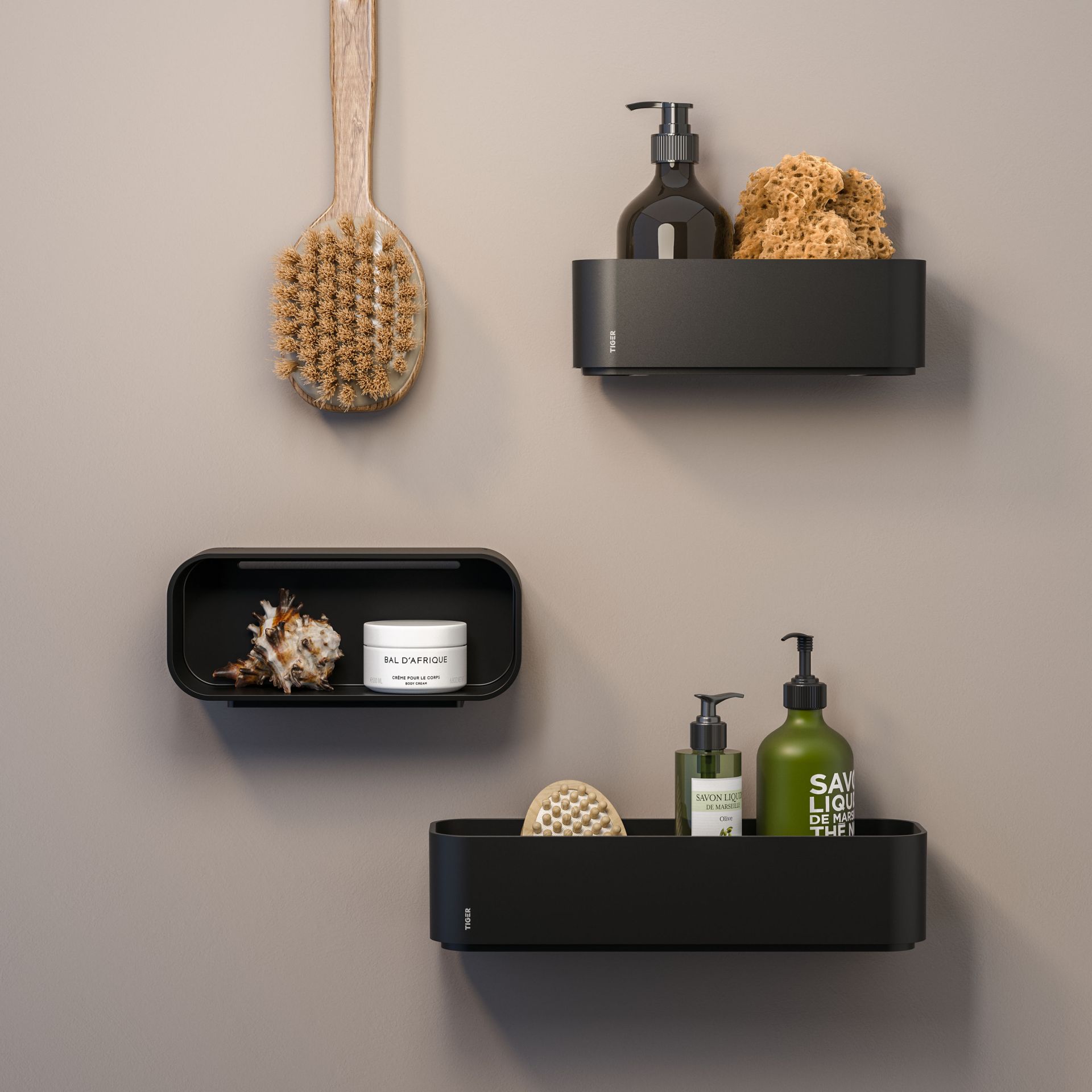 Tiger 2 Store Wandrek Douche Zwart
