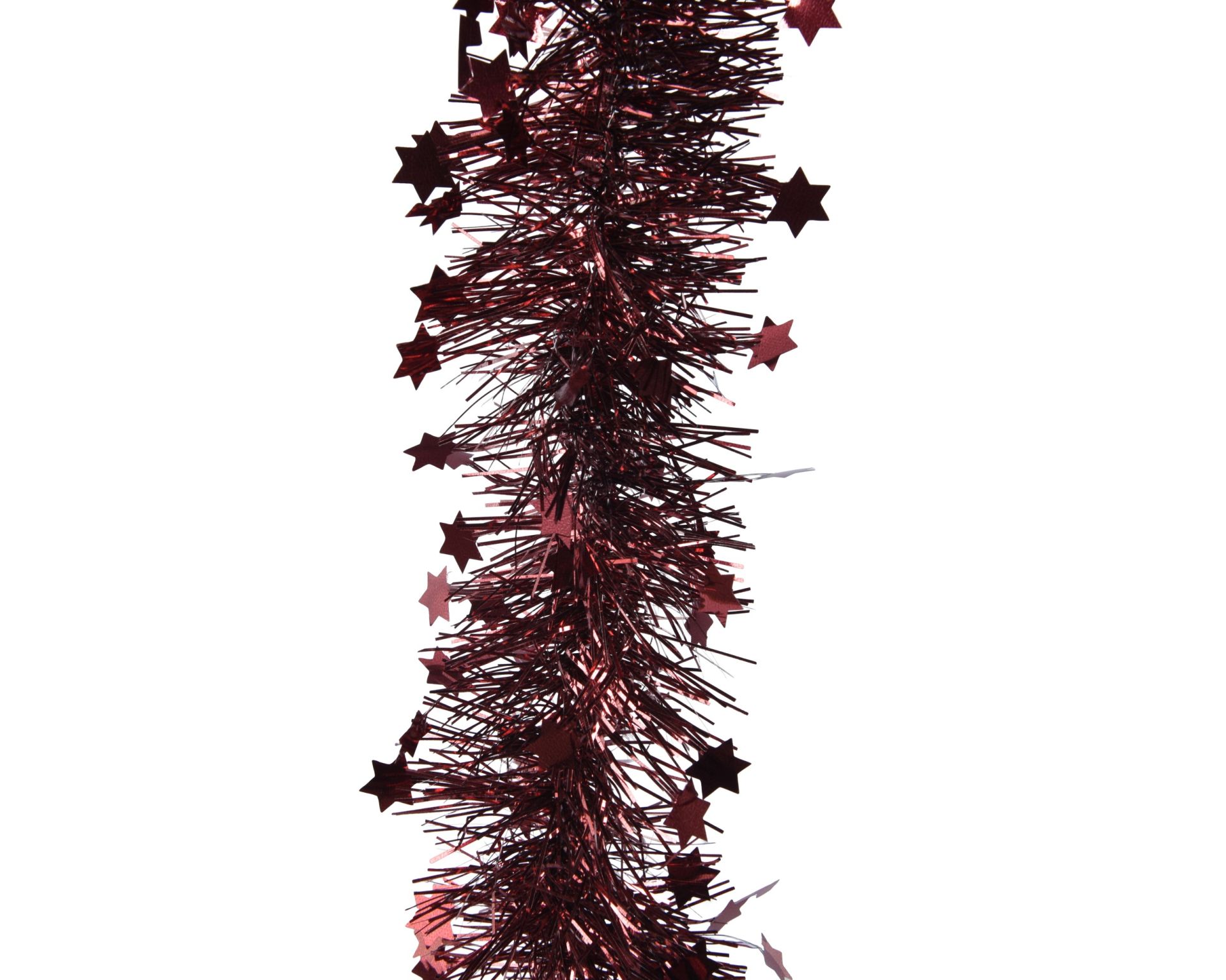 Guirlande Lametta Mix Ossenbloed 9x270 cm - Glanzend