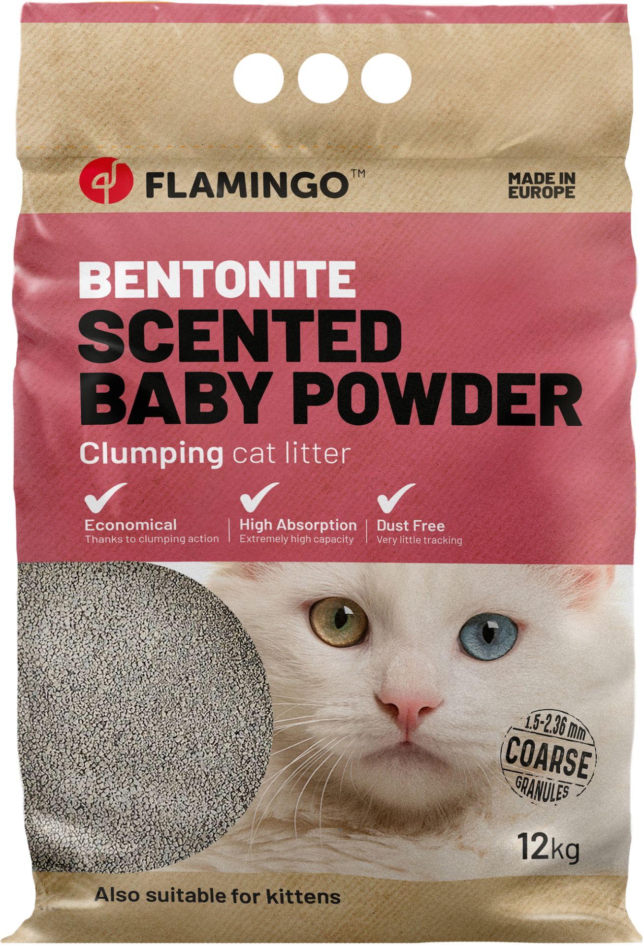 Flamingo Kattenbakvulling EU Oorsprong Babypoeder 12 kg