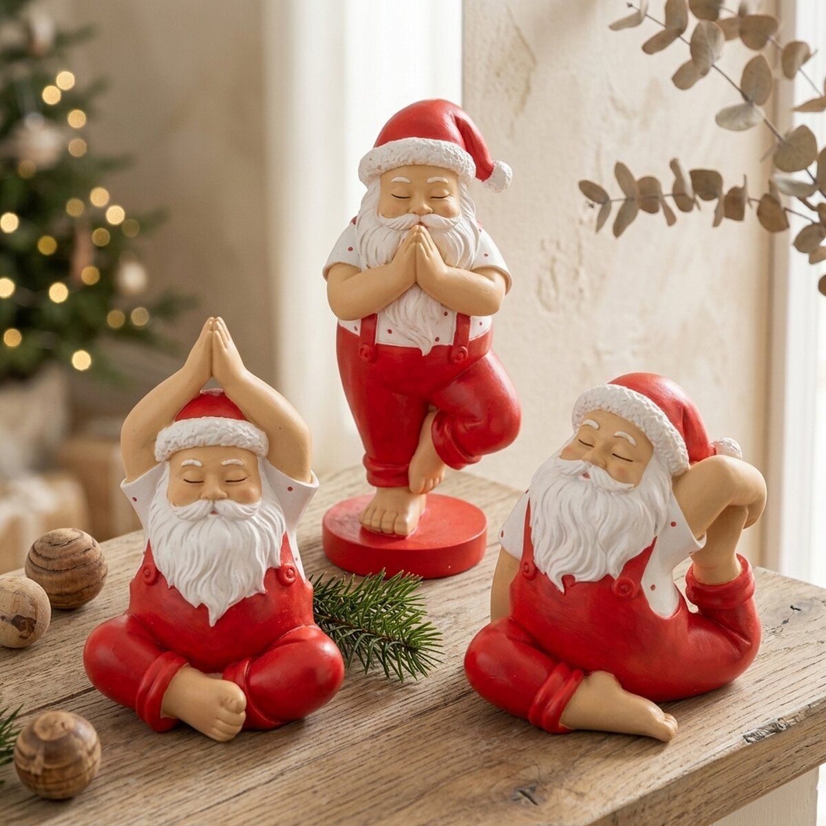 Boltze Home Kerstman Yoga - assorti - prijs per stuk