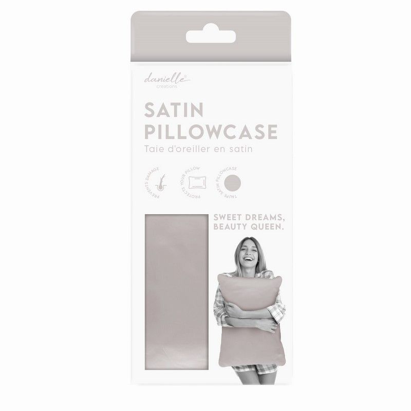 Danielle Creations Kussensloop Simply Slouch Satin Taupe